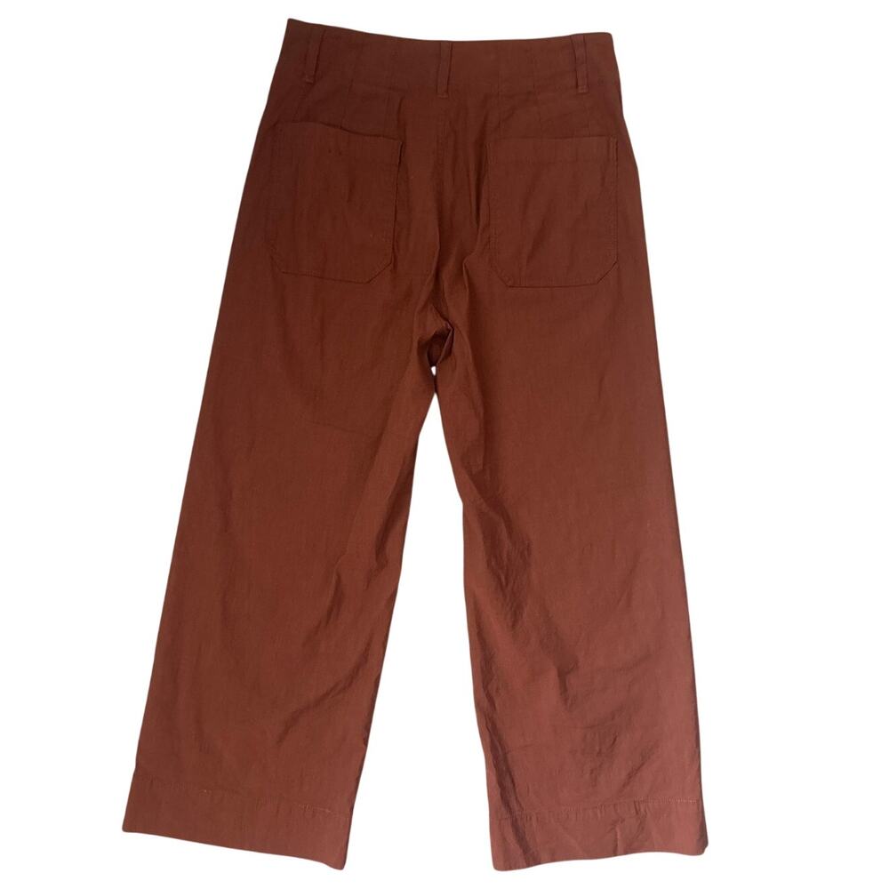 Anthropologie Maeve Colette High-Rise Wide-Leg Pants Magic Fabric Brown Size 29 - Picture 6 of 10